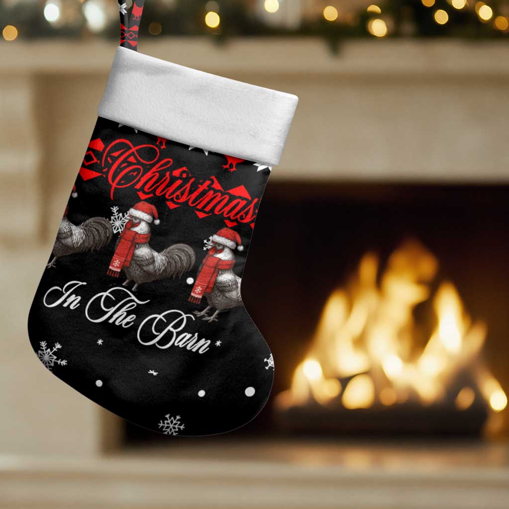 Chicken Farm Christmas Stocking Xmas Holiday Patterns - Wonder Print Shop