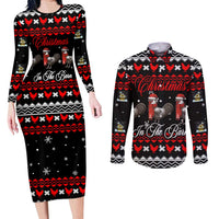 Chicken Farm Christmas Couples Matching Long Sleeve Bodycon Dress and Long Sleeve Button Shirt Xmas Holiday Patterns - Wonder Print Shop