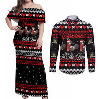 Chicken Farm Christmas Couples Matching Off Shoulder Maxi Dress and Long Sleeve Button Shirt Xmas Holiday Patterns - Wonder Print Shop
