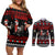 Chicken Farm Christmas Couples Matching Off Shoulder Short Dress and Long Sleeve Button Shirt Xmas Holiday Patterns - Wonder Print Shop
