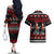 Chicken Farm Christmas Couples Matching Off The Shoulder Long Sleeve Dress and Hawaiian Shirt Xmas Holiday Patterns - Wonder Print Shop