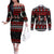 Chicken Farm Christmas Couples Matching Off The Shoulder Long Sleeve Dress and Long Sleeve Button Shirt Xmas Holiday Patterns - Wonder Print Shop