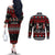 Chicken Farm Christmas Couples Matching Off The Shoulder Long Sleeve Dress and Long Sleeve Button Shirt Xmas Holiday Patterns - Wonder Print Shop