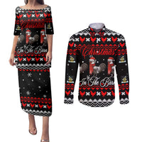 Chicken Farm Christmas Couples Matching Puletasi and Long Sleeve Button Shirt Xmas Holiday Patterns - Wonder Print Shop