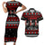 Chicken Farm Christmas Couples Matching Short Sleeve Bodycon Dress and Hawaiian Shirt Xmas Holiday Patterns - Wonder Print Shop