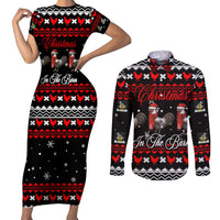 Chicken Farm Christmas Couples Matching Short Sleeve Bodycon Dress and Long Sleeve Button Shirt Xmas Holiday Patterns - Wonder Print Shop