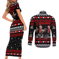 Chicken Farm Christmas Couples Matching Short Sleeve Bodycon Dress and Long Sleeve Button Shirt Xmas Holiday Patterns - Wonder Print Shop