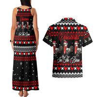 Chicken Farm Christmas Couples Matching Tank Maxi Dress and Hawaiian Shirt Xmas Holiday Patterns - Wonder Print Shop