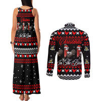 Chicken Farm Christmas Couples Matching Tank Maxi Dress and Long Sleeve Button Shirt Xmas Holiday Patterns - Wonder Print Shop