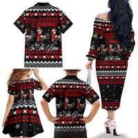 Chicken Farm Christmas Family Matching Off The Shoulder Long Sleeve Dress and Hawaiian Shirt Xmas Holiday Patterns - Wonder Print Shop