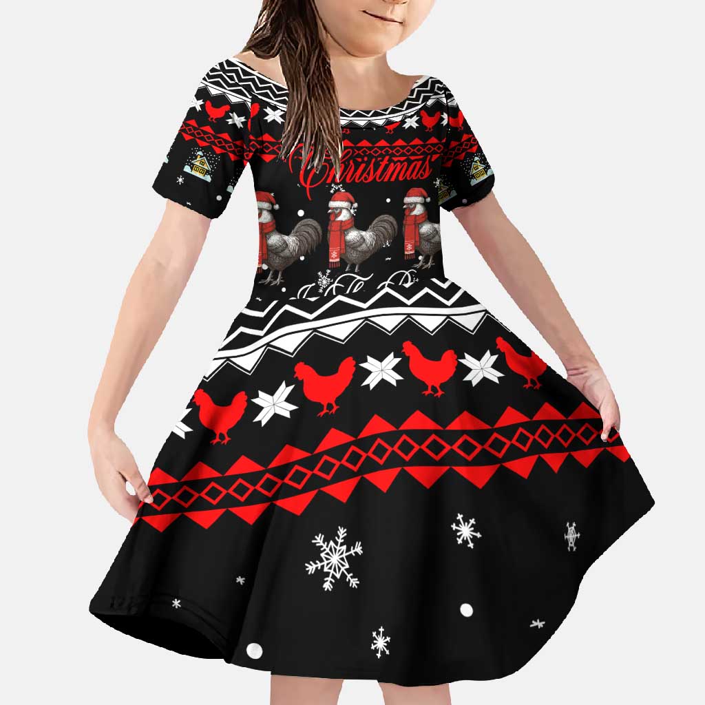 Chicken Farm Christmas Family Matching Off Shoulder Maxi Dress and Hawaiian Shirt Xmas Holiday Patterns - Wonder Print Shop