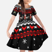 Chicken Farm Christmas Family Matching Off Shoulder Maxi Dress and Hawaiian Shirt Xmas Holiday Patterns - Wonder Print Shop