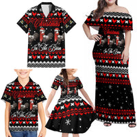 Chicken Farm Christmas Family Matching Off Shoulder Maxi Dress and Hawaiian Shirt Xmas Holiday Patterns - Wonder Print Shop