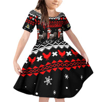 Chicken Farm Christmas Family Matching Off Shoulder Short Dress and Hawaiian Shirt Xmas Holiday Patterns - Wonder Print Shop