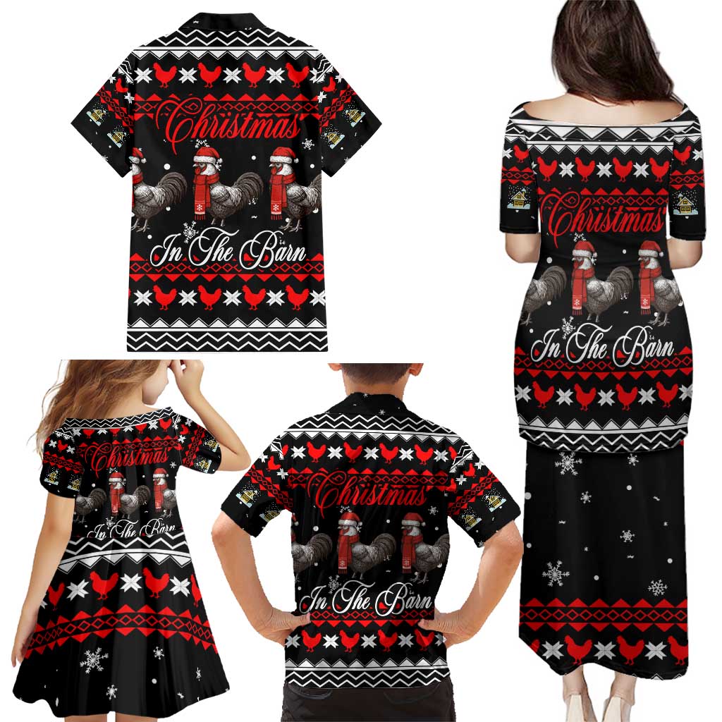 Chicken Farm Christmas Family Matching Puletasi and Hawaiian Shirt Xmas Holiday Patterns - Wonder Print Shop