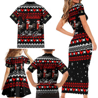 Chicken Farm Christmas Family Matching Short Sleeve Bodycon Dress and Hawaiian Shirt Xmas Holiday Patterns - Wonder Print Shop