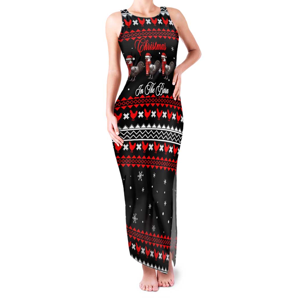 Chicken Farm Christmas Family Matching Tank Maxi Dress and Hawaiian Shirt Xmas Holiday Patterns - Wonder Print Shop