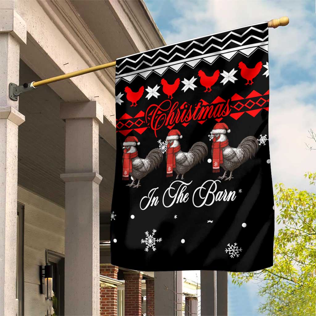 Chicken Farm Christmas Garden Flag Xmas Holiday Patterns - Wonder Print Shop