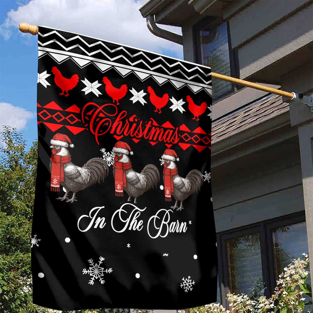 Chicken Farm Christmas Garden Flag Xmas Holiday Patterns - Wonder Print Shop