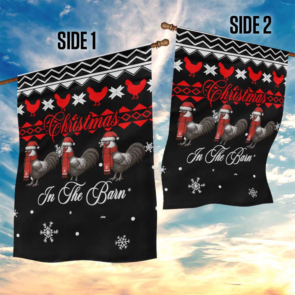 Chicken Farm Christmas Garden Flag Xmas Holiday Patterns - Wonder Print Shop