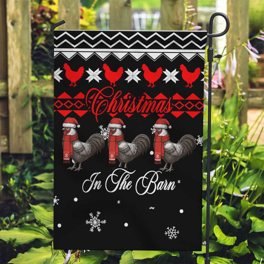Chicken Farm Christmas Garden Flag Xmas Holiday Patterns - Wonder Print Shop