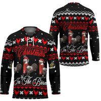Chicken Farm Christmas Hockey Jersey Xmas Holiday Patterns - Wonder Print Shop