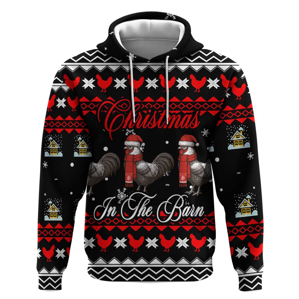 Chicken Farm Christmas Hoodie Xmas Holiday Patterns - Wonder Print Shop