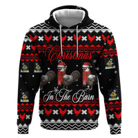 Chicken Farm Christmas Hoodie Xmas Holiday Patterns - Wonder Print Shop