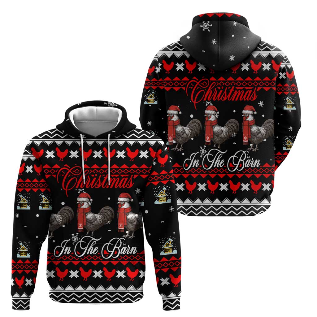 Chicken Farm Christmas Hoodie Xmas Holiday Patterns - Wonder Print Shop