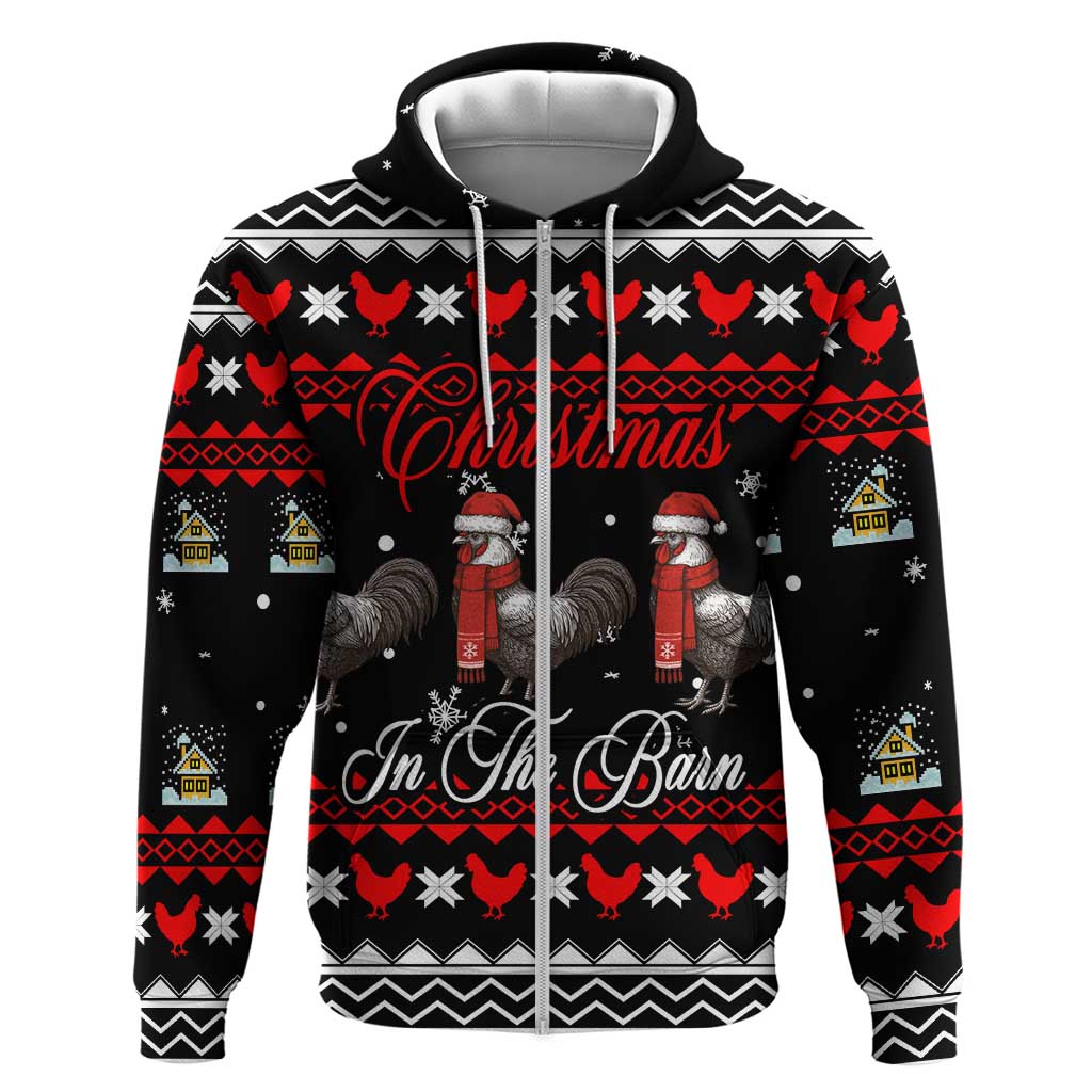 Chicken Farm Christmas Hoodie Xmas Holiday Patterns - Wonder Print Shop