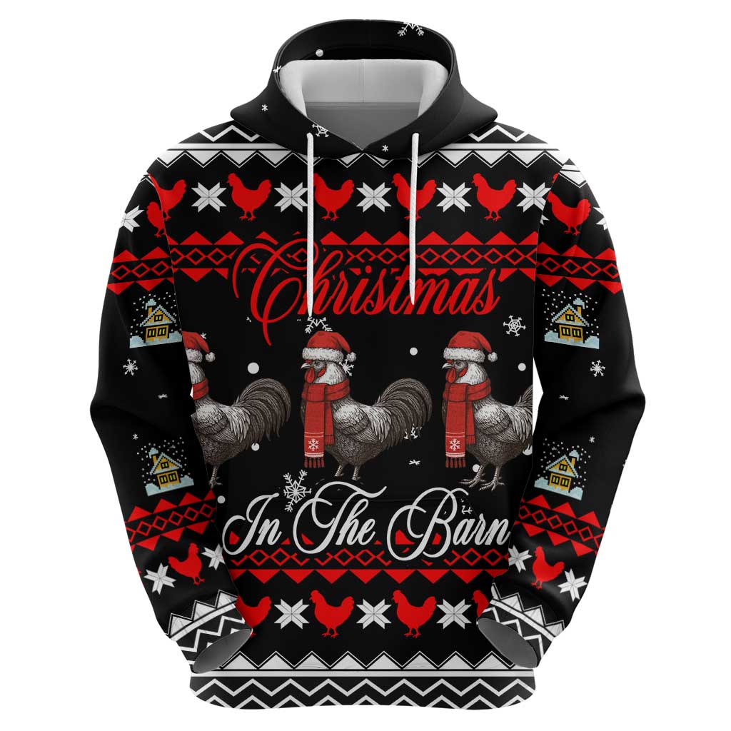 Chicken Farm Christmas Hoodie Xmas Holiday Patterns - Wonder Print Shop