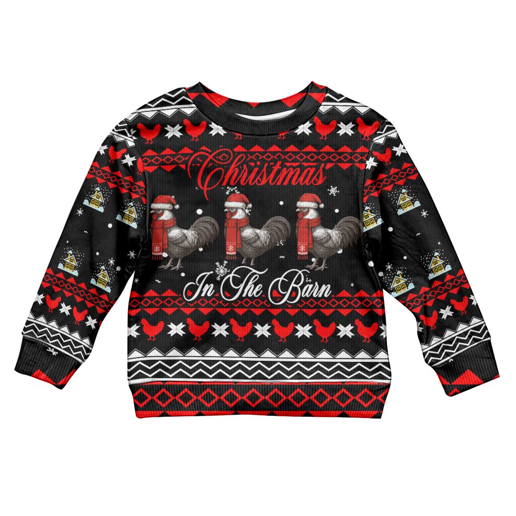 Chicken Farm Christmas Kid Ugly Christmas Sweater Xmas Holiday Patterns - Wonder Print Shop