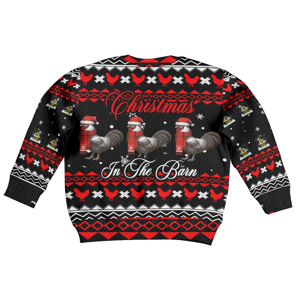 Chicken Farm Christmas Kid Ugly Christmas Sweater Xmas Holiday Patterns - Wonder Print Shop