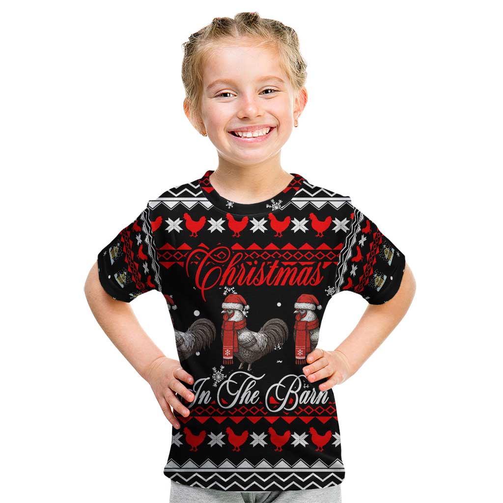 Chicken Farm Christmas Kid T Shirt Xmas Holiday Patterns - Wonder Print Shop