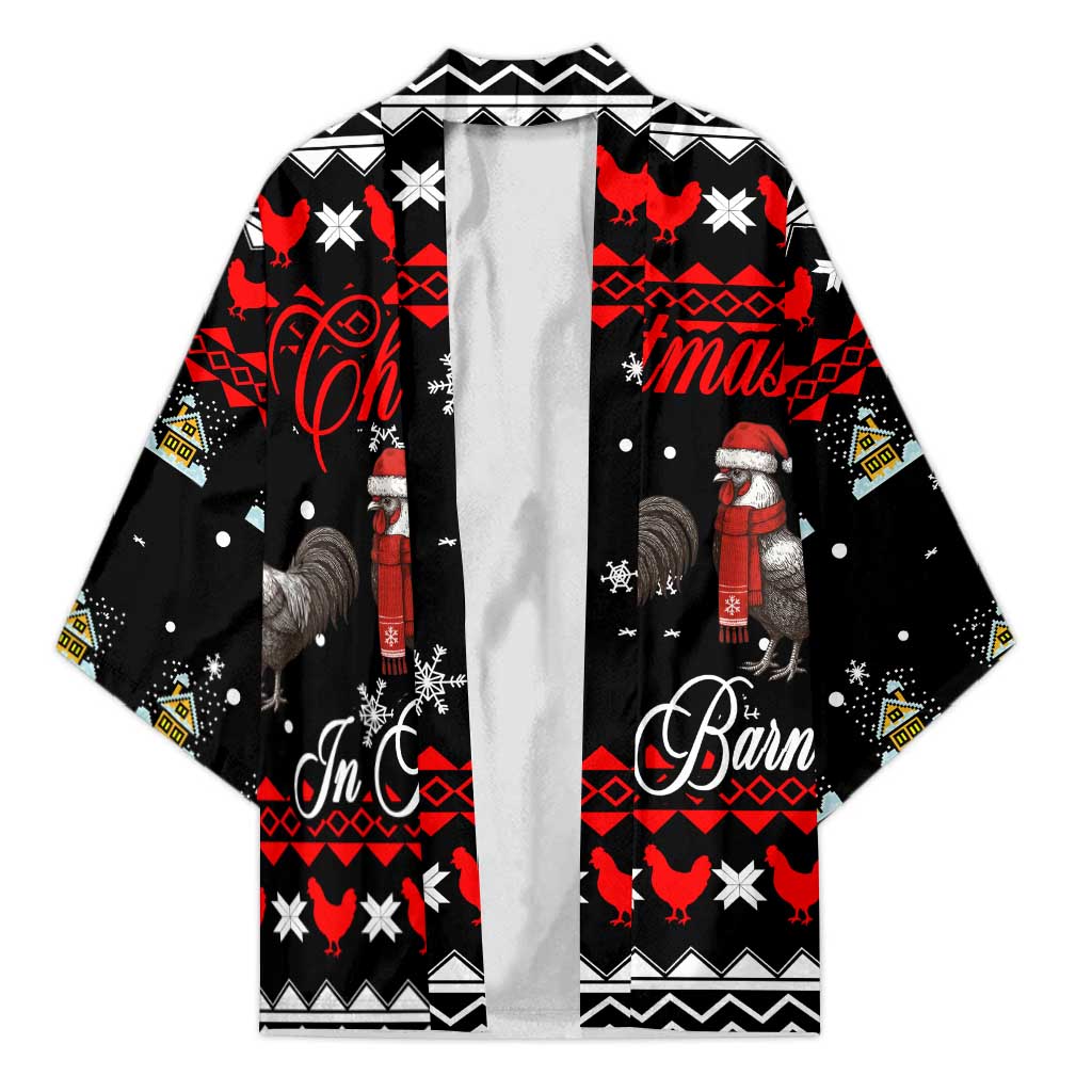 Chicken Farm Christmas Kimono Xmas Holiday Patterns - Wonder Print Shop