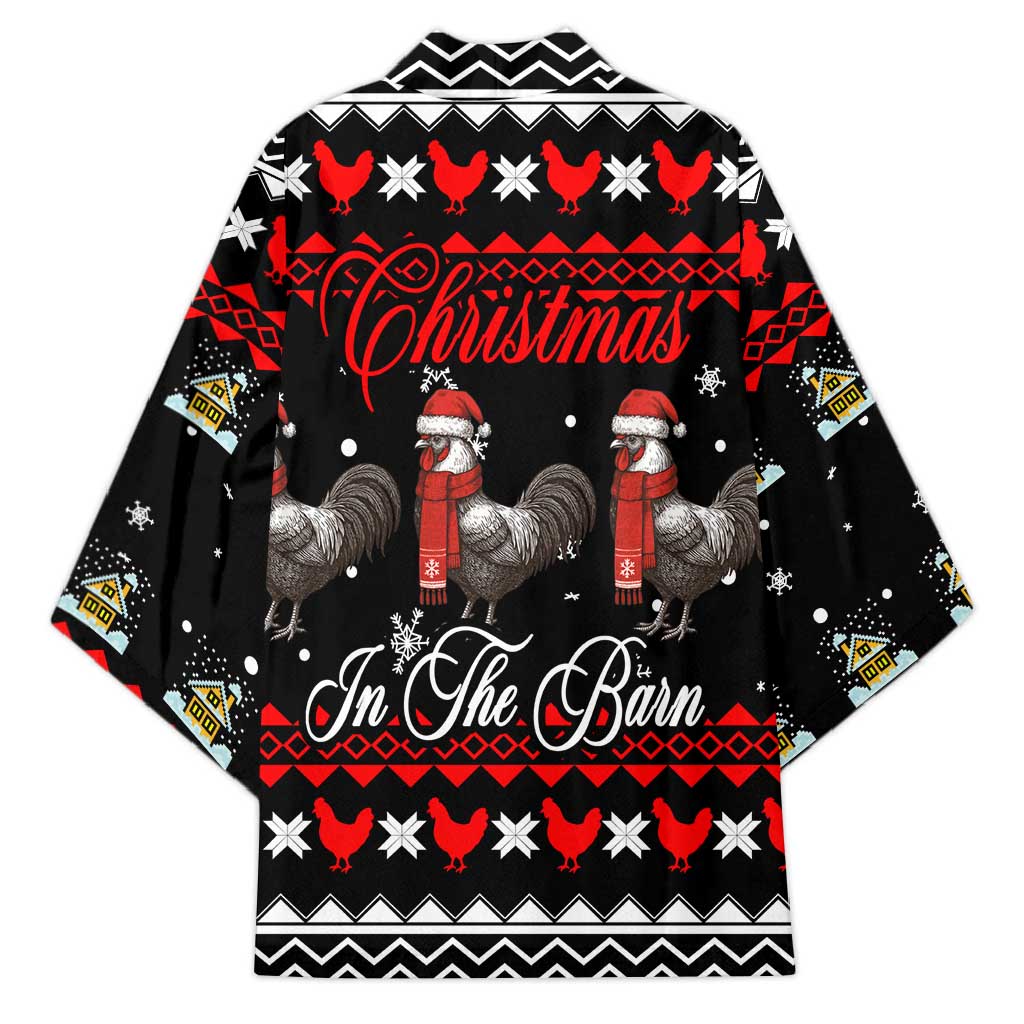 Chicken Farm Christmas Kimono Xmas Holiday Patterns - Wonder Print Shop