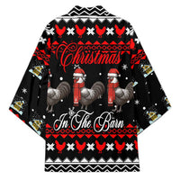Chicken Farm Christmas Kimono Xmas Holiday Patterns - Wonder Print Shop