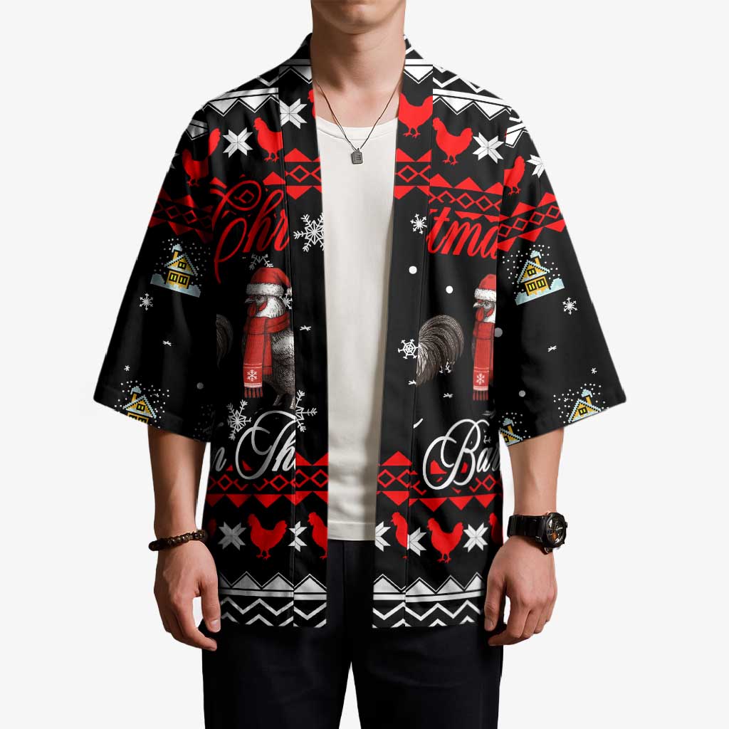 Chicken Farm Christmas Kimono Xmas Holiday Patterns - Wonder Print Shop
