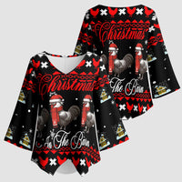 Chicken Farm Christmas Kimono Sleeve Blouse Xmas Holiday Patterns - Wonder Print Shop