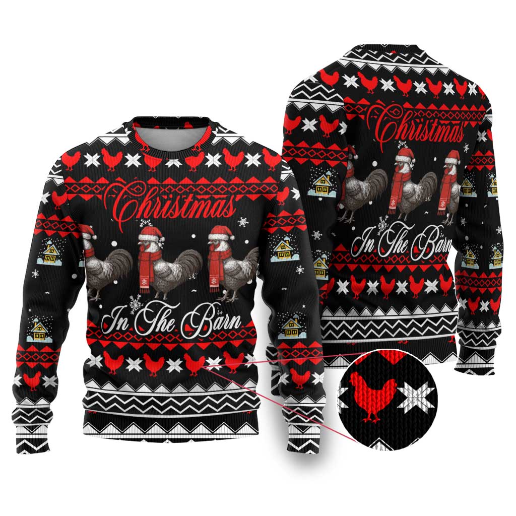 Chicken Farm Christmas Ugly Christmas Sweater Xmas Holiday Patterns - Wonder Print Shop