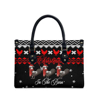 Chicken Farm Christmas Leather Bag Xmas Holiday Patterns - Wonder Print Shop