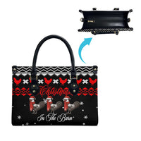 Chicken Farm Christmas Leather Bag Xmas Holiday Patterns - Wonder Print Shop