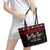Chicken Farm Christmas Leather Tote Bag Xmas Holiday Patterns - Wonder Print Shop