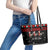 Chicken Farm Christmas Leather Tote Bag Xmas Holiday Patterns - Wonder Print Shop