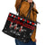 Chicken Farm Christmas Leather Tote Bag Xmas Holiday Patterns - Wonder Print Shop