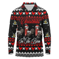 Chicken Farm Christmas Long Sleeve Polo Shirt Xmas Holiday Patterns - Wonder Print Shop