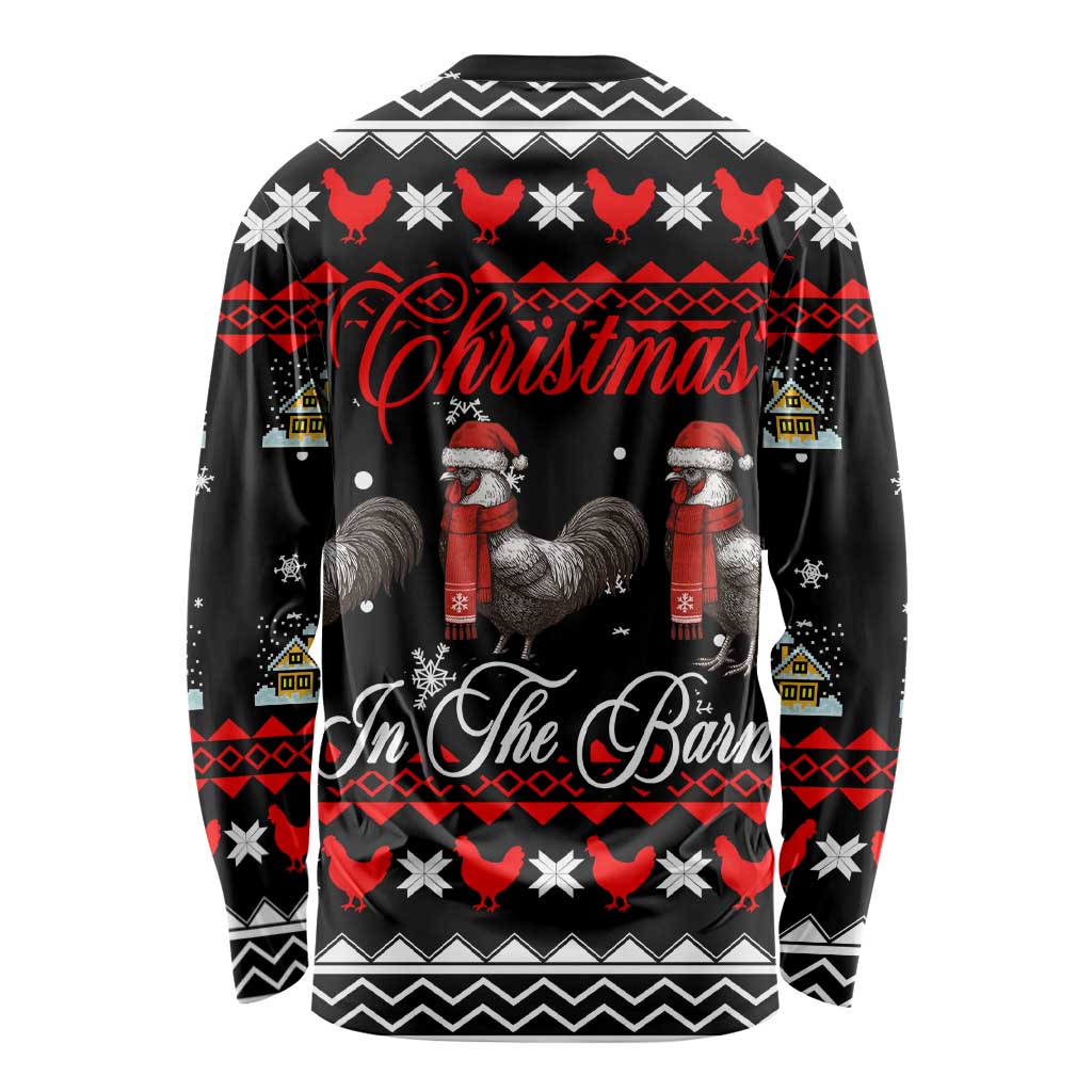 Chicken Farm Christmas Long Sleeve Shirt Xmas Holiday Patterns - Wonder Print Shop