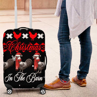 Chicken Farm Christmas Luggage Cover Xmas Holiday Patterns - Wonder Print Shop
