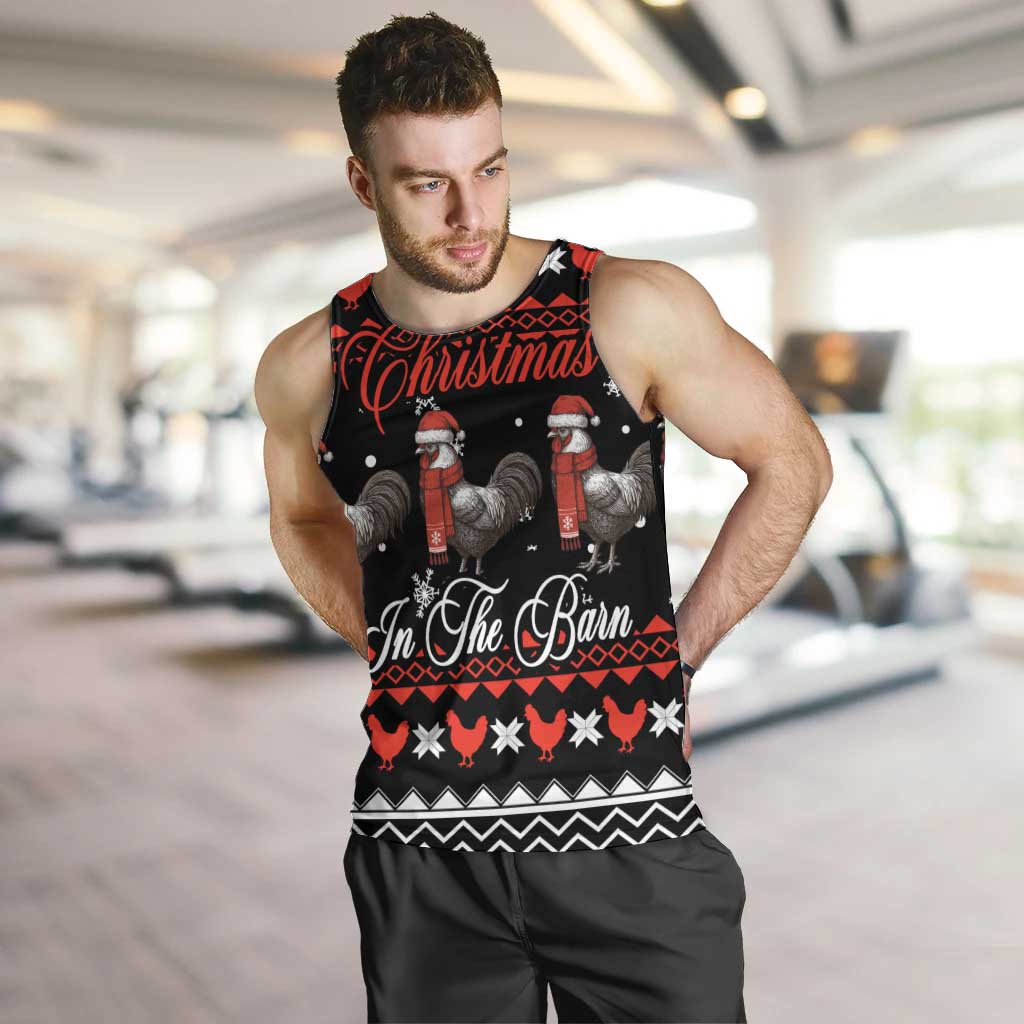 Chicken Farm Christmas Men Tank Top Xmas Holiday Patterns - Wonder Print Shop