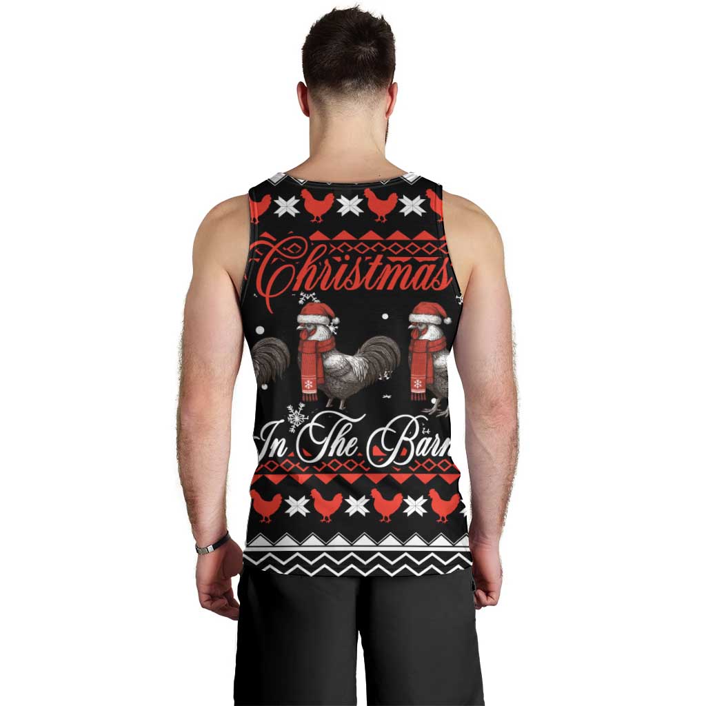 Chicken Farm Christmas Men Tank Top Xmas Holiday Patterns - Wonder Print Shop